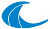 Logo i form som en blå halvmåne